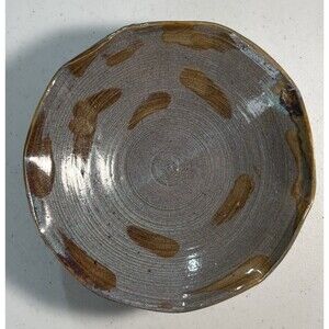 Handmade Hand Thrown Studio Art Pottery Bowl 7” x  2” Signed M.A.C